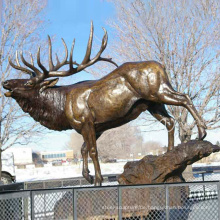 Wachs verloren Casting Bronze Life Size Deer Statue Garten Ornament für sofortigen Verkauf